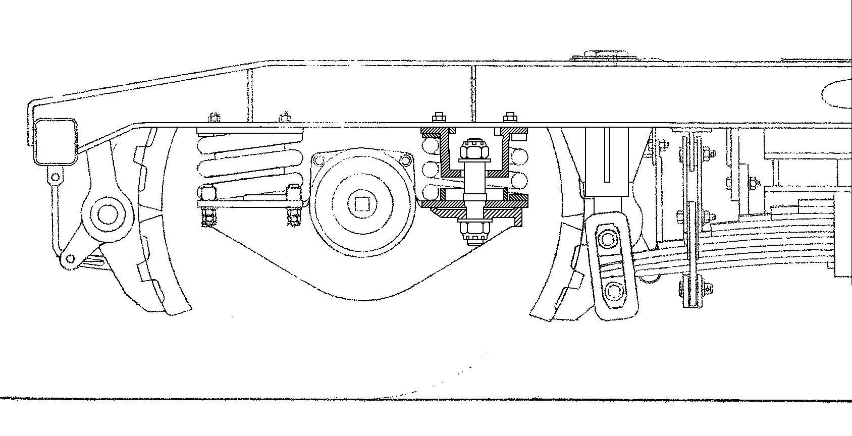 Khlwagen-Drehgestell Grlitz Dessau 54, Skizze